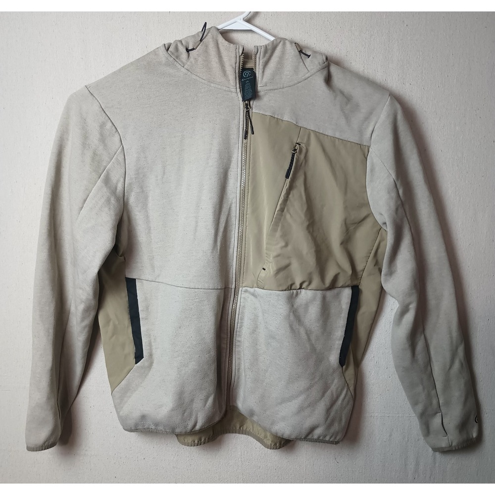 Champion C9 Full Zip Hoodie Jacket Activewear Thumb‎ Holes Size XXL Tan